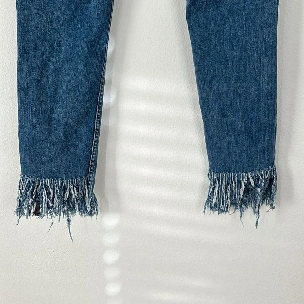 Free People We The Free Great Heights Frayed Skinny Jeans Size 25